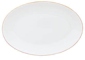 Oval dish small orange apricot - Raynaud